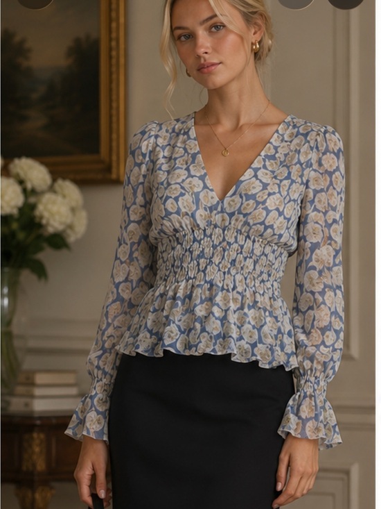 Rebecca Taylor Tops - Rebecca Taylor Deco Fleur Silk Floral Blouse/Mu;ticolor, 16717